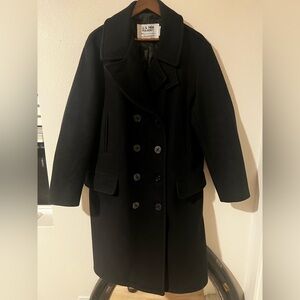 Schott Men's Wool Knee Length Peacoat Navy XL